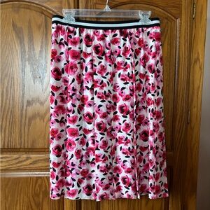 Kate Spade Mini Rose 100% Silk Pleated Skirt Size 8 EUC